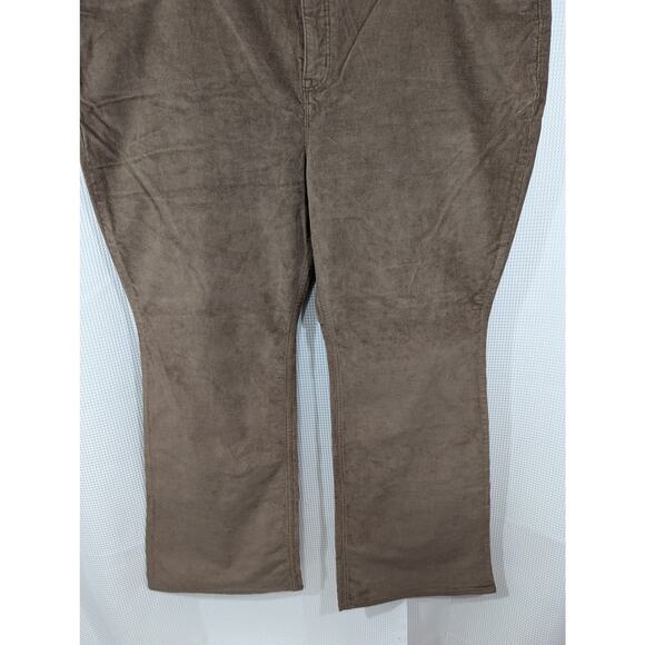 NWT! OLD NAVY! TOASTY TAN FINE WALE CORDUROY, HIGH WAIST, FLARE LEG PANTS! SZ 24 - Picture 6 of 12